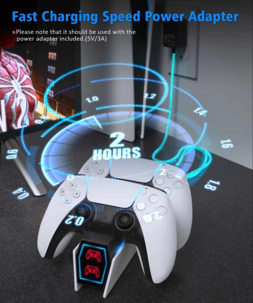 cargador para mandos PS5 3